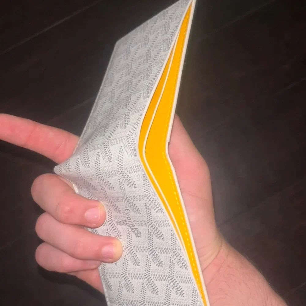 Goyard wallet white with recipt and original box
